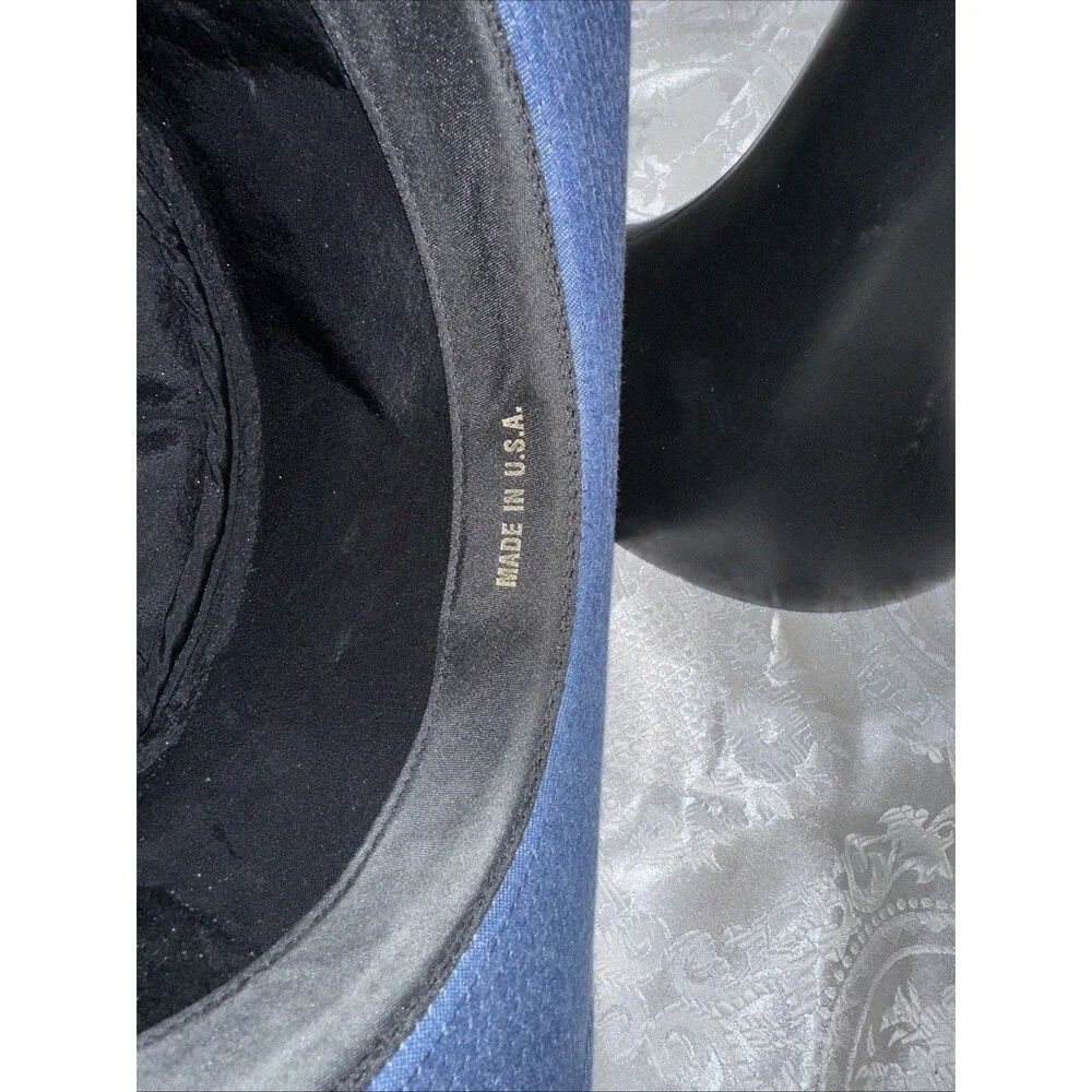Simply Barbara Denim Hat Cowgirl Made In USA Medium